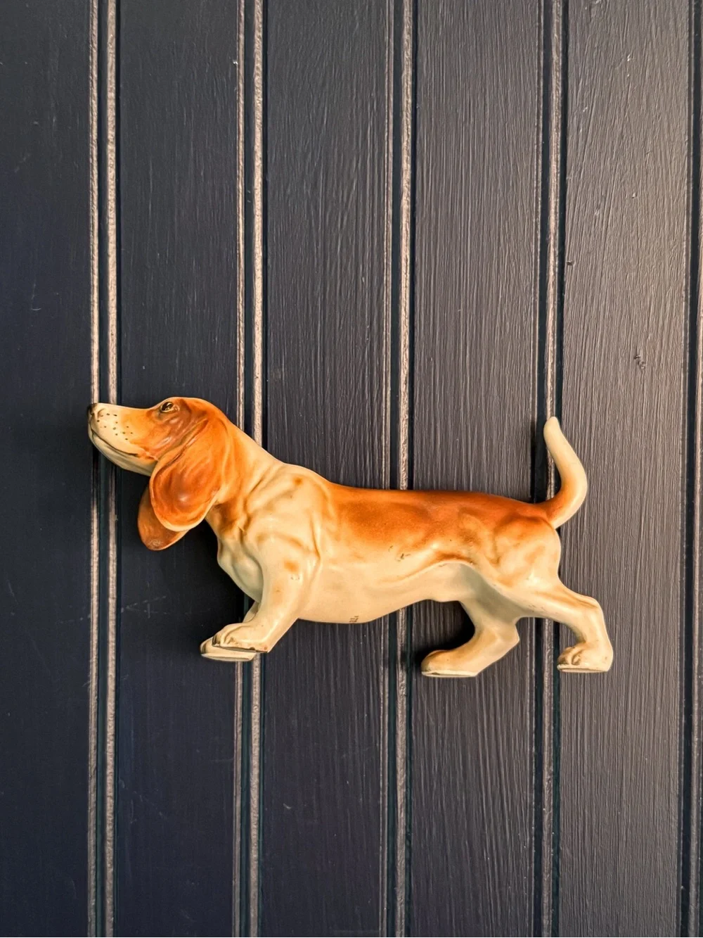 Vintage Japanese Beagle Figurine — Hand-Painted Ceramic